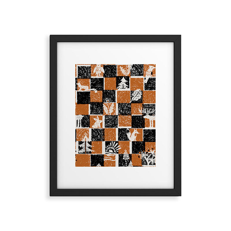 Black Forest check Framed Art Print Gallery Image 5