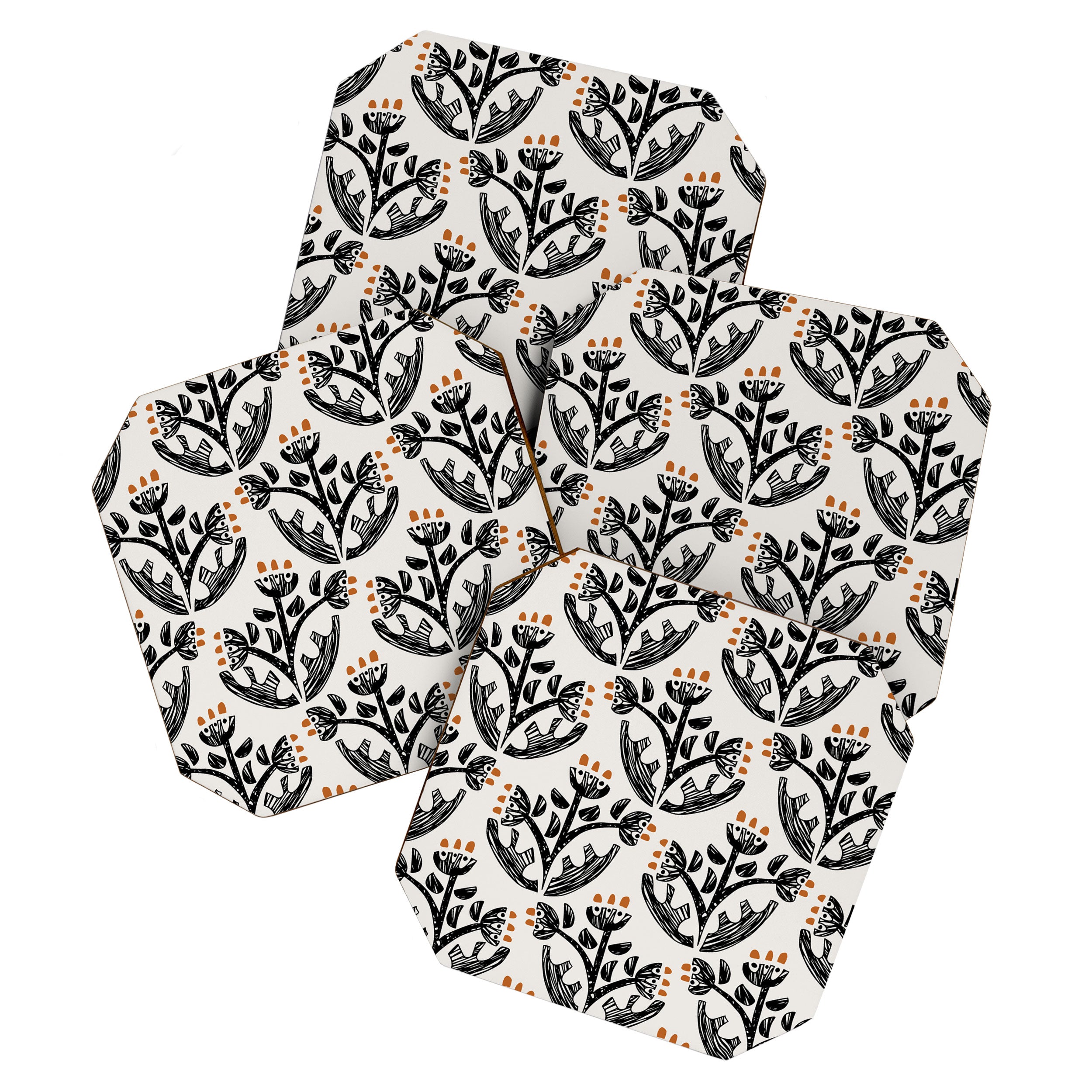 Black Forest flowers Coaster Gallery Image 1
