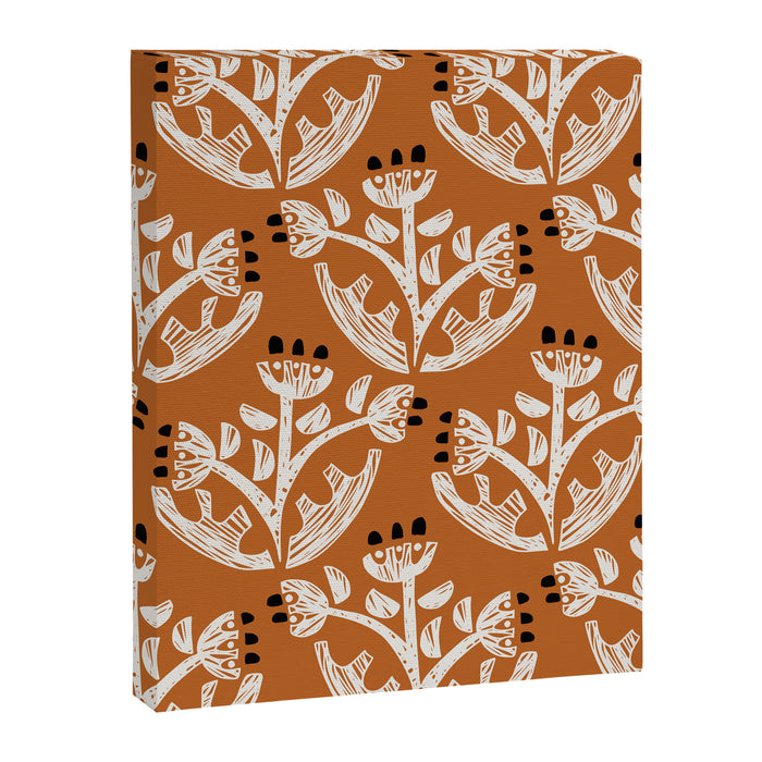 Black Forest flowers terracotta Canvas Print Gallery Image 1