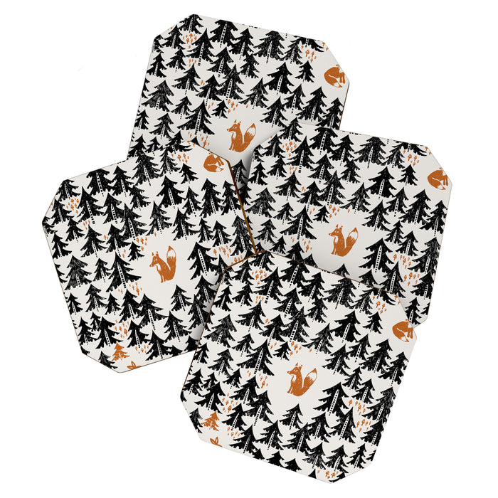 Black Forest fox and hare Coaster Gallery Image 1