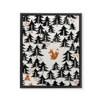 Black Forest fox and hare Framed Canvas Print Gallery Image 8