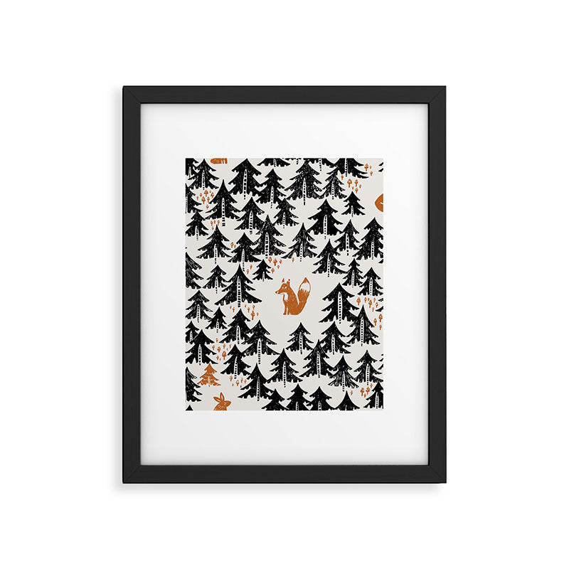 Black Forest fox and hare Framed Art Print Gallery Image 6
