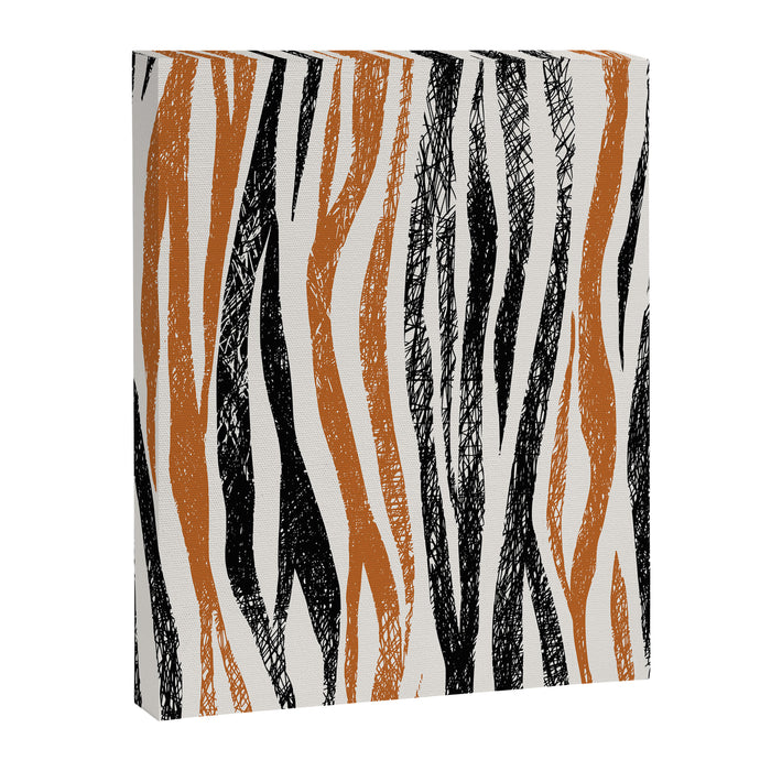 Black Forest Stripes terracotta Canvas Print Gallery Image 1