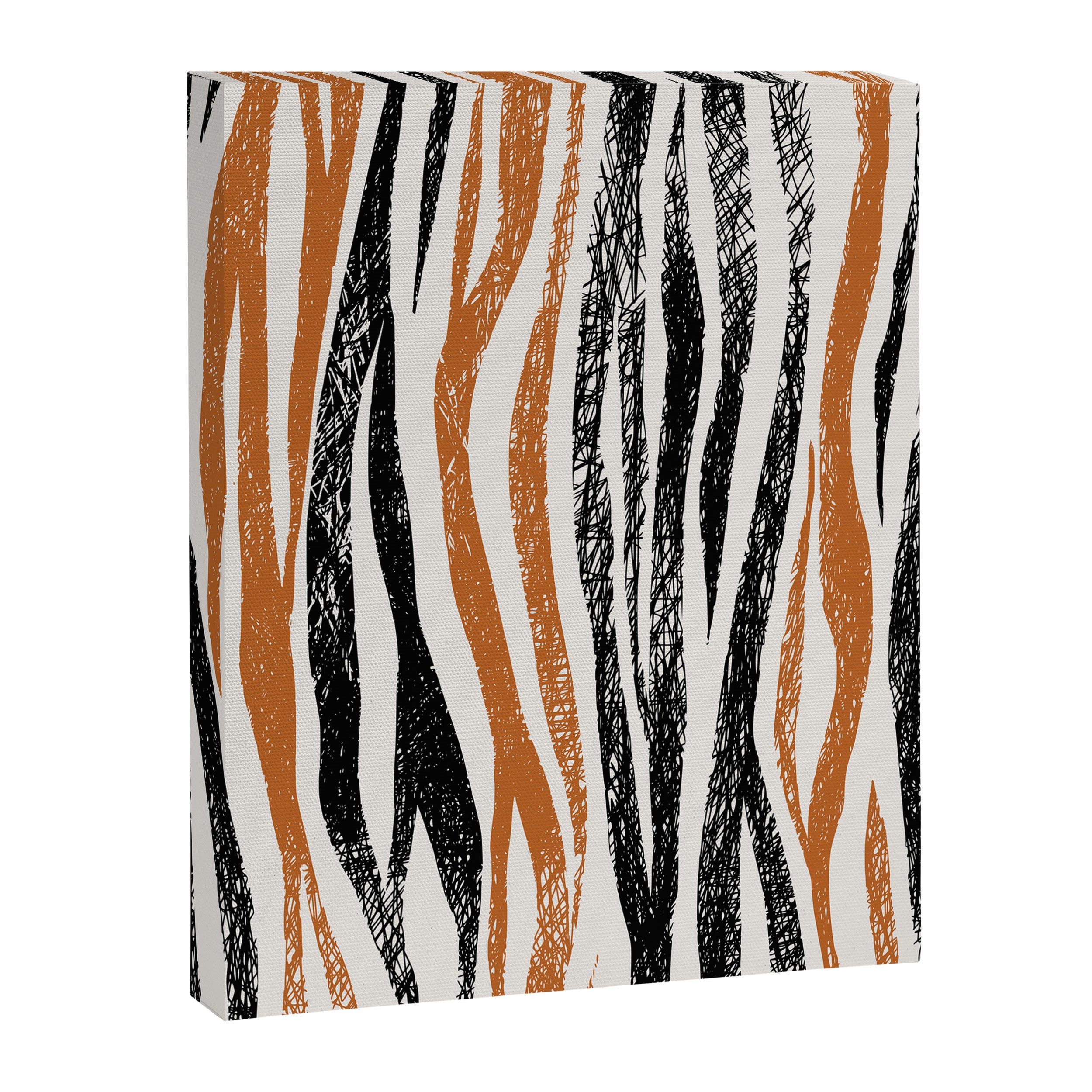 Black Forest Stripes terracotta Canvas Print Gallery Image 6