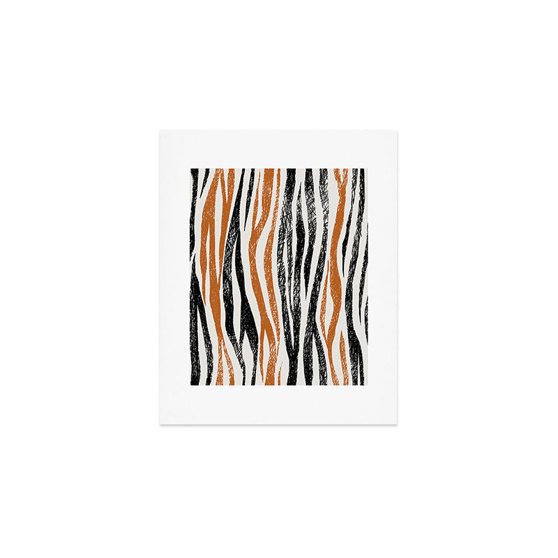 Black Forest Stripes terracotta Art Print Gallery Image 1