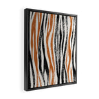 Black Forest Stripes terracotta Framed Canvas Print Gallery Image 2