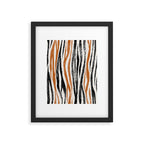 Black Forest Stripes terracotta Framed Art Print Gallery Image 5