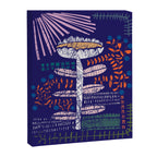 Block print bold flower blue Canvas Print Gallery Image 6