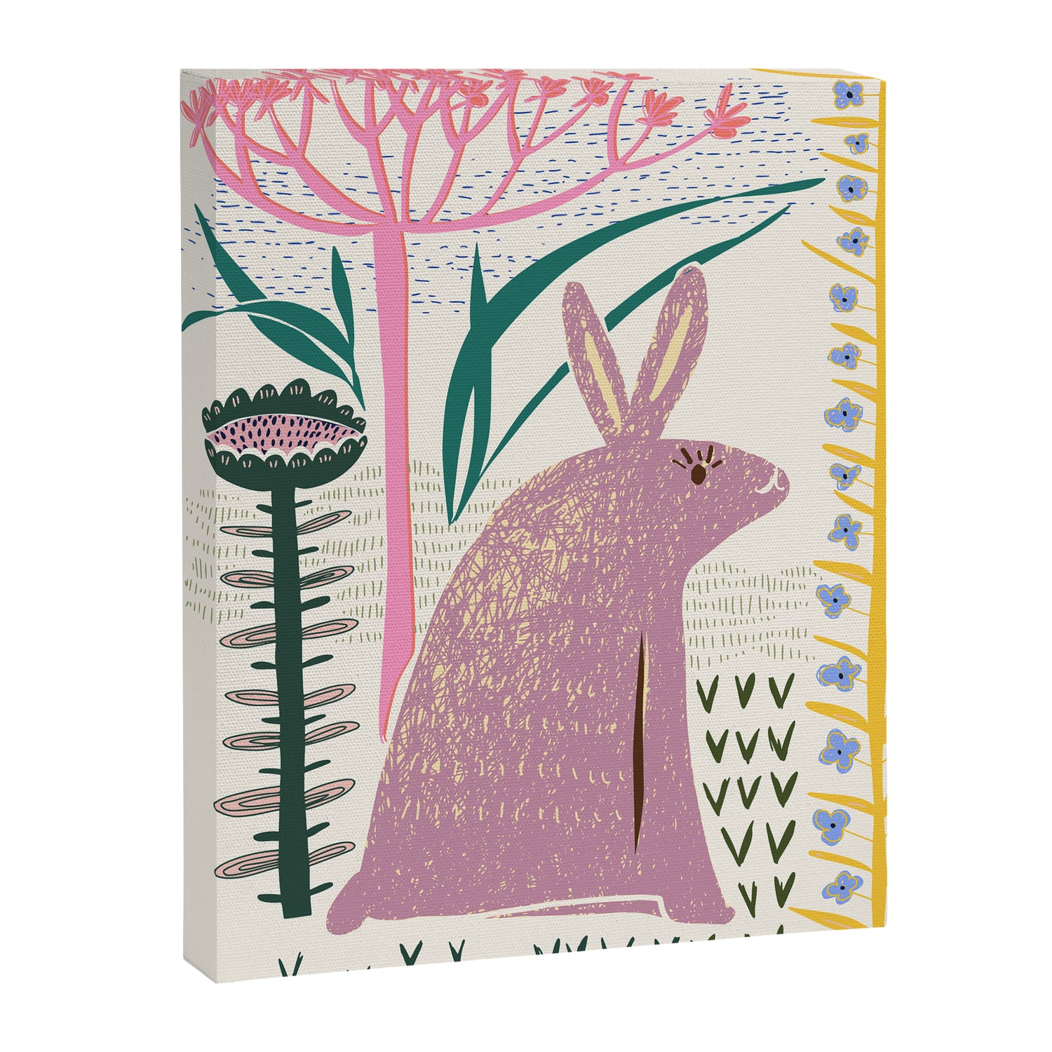 Block print bunny Canvas Print Gallery Image 3