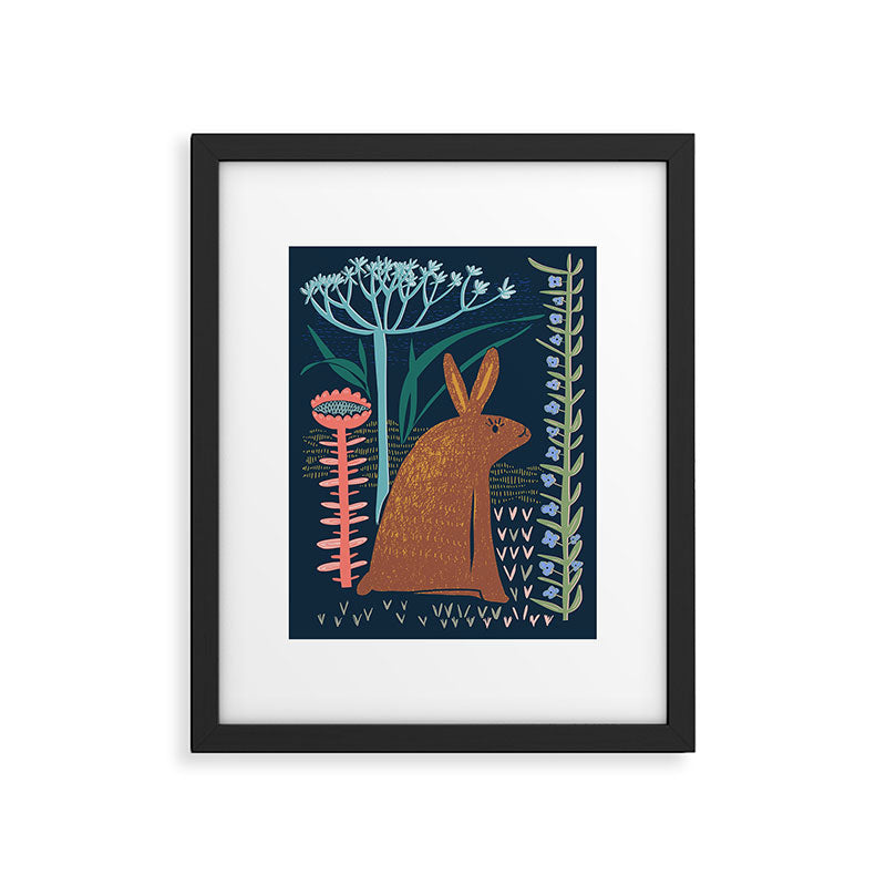 Block print bunny Framed Art Print Gallery Image 6