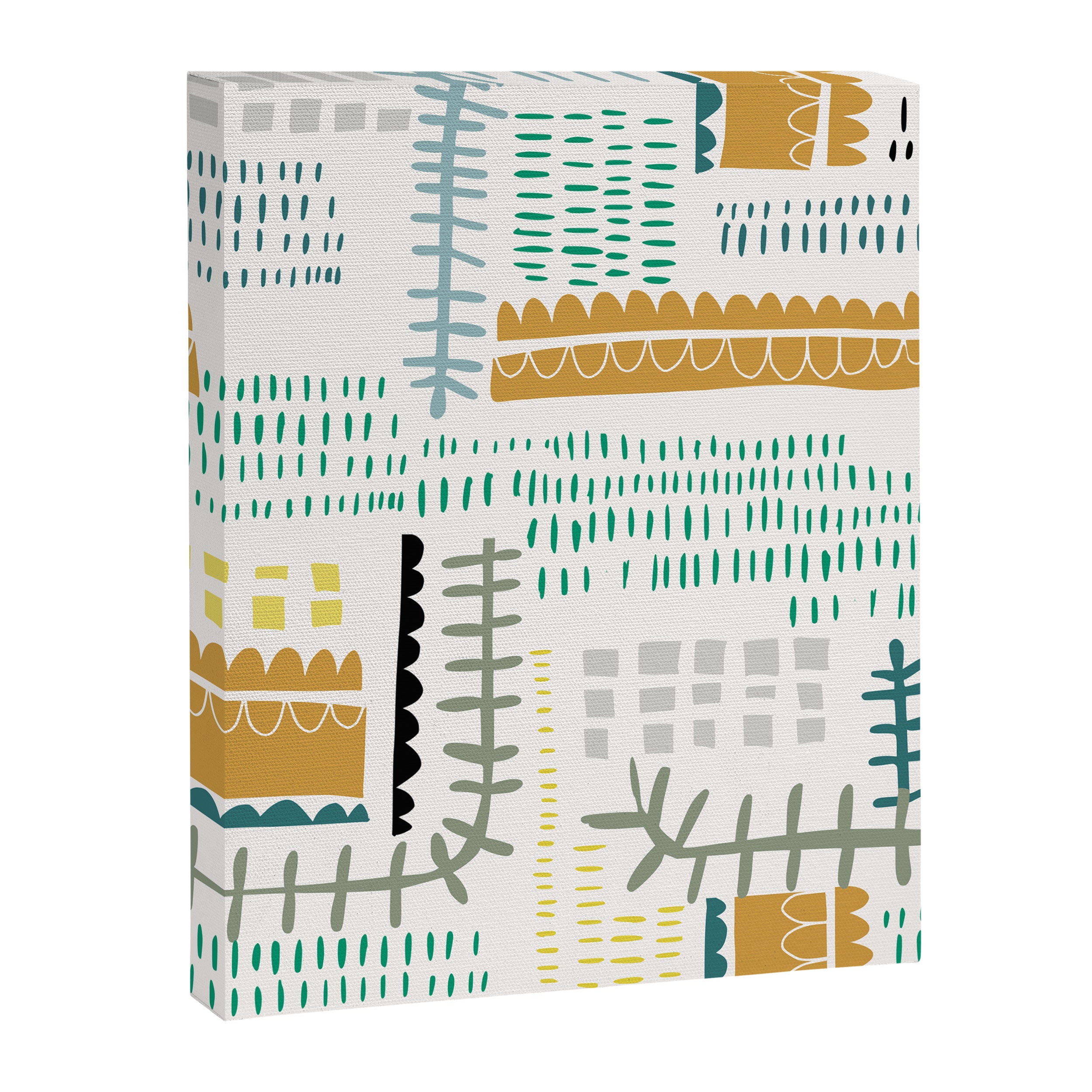 Block print geometrics Canvas Print Gallery Image 8