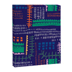Block print geometrics blue Canvas Print Gallery Image 8