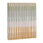 Block print geometrics stripes earthy Canvas Print Gallery Image 6
