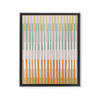 Block print geometrics stripes earthy Framed Canvas Print Gallery Image 6