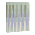Block print geometrics stripes sage Canvas Print Gallery Image 6