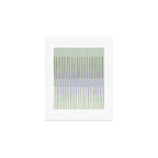 Block print geometrics stripes sage Art Print Gallery Image 1
