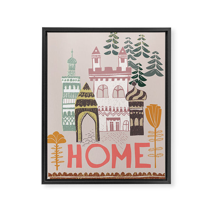 Block print Home Framed Canvas Print Gallery Image 1