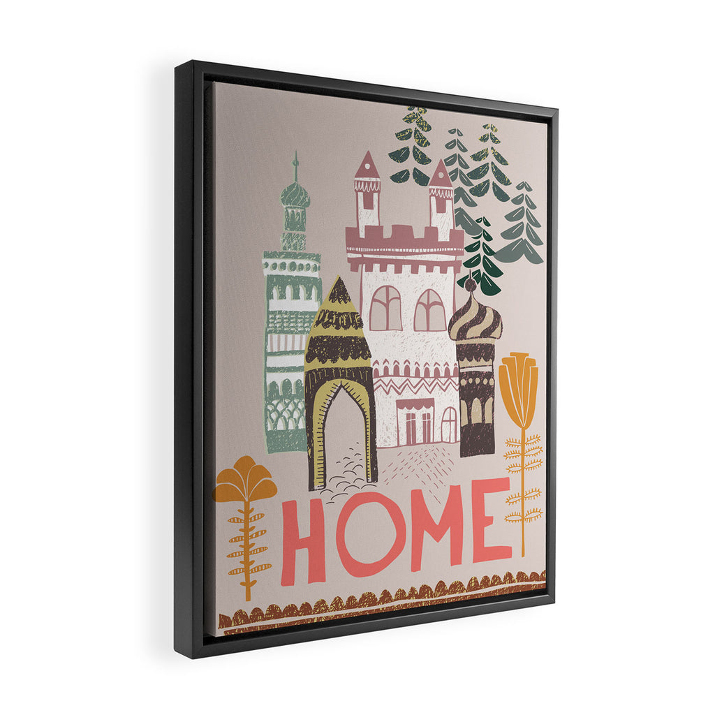 Block print Home Framed Canvas Print Gallery Image 2