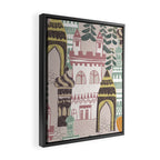 Block print Home pattern earthy colors Framed Canvas Print Gallery Image 2