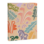 Block print leaves pattern peachy Canvas Print Gallery Image 8