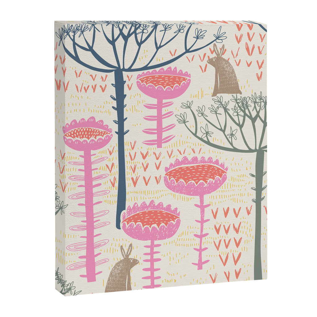 Block print scandinavian meadow Canvas Print Gallery Image 8