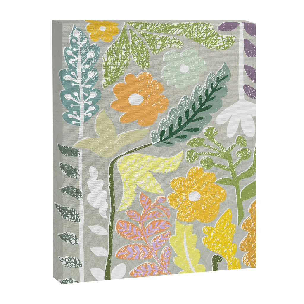 Block print spring meadow Canvas Print Gallery Image 6