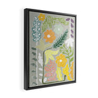 Block print spring meadow Framed Canvas Print Gallery Image 2