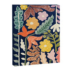 Block print summer meadow dark blue Canvas Print Gallery Image 6