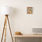 Block print summer meadow earthy tones Canvas Print Gallery Image 2