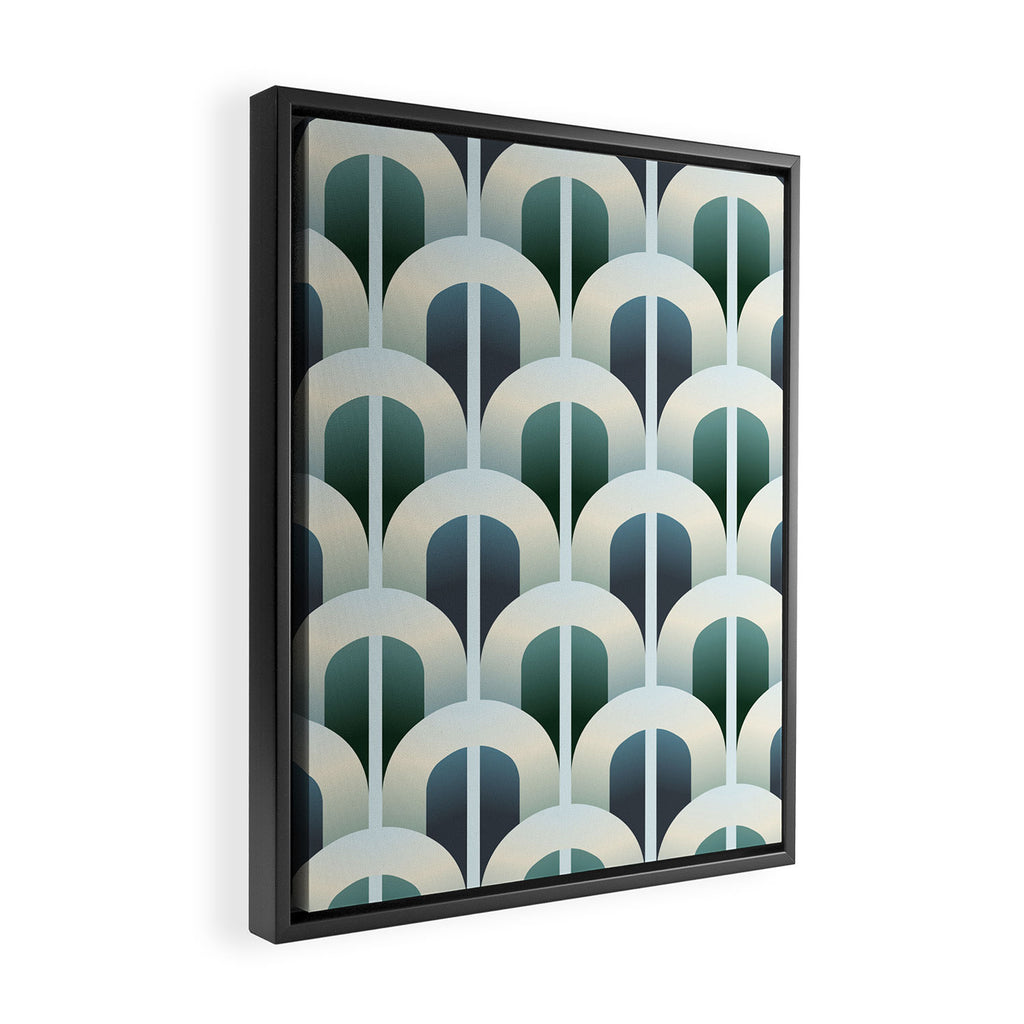 Blue gate Framed Canvas Print Gallery Image 2