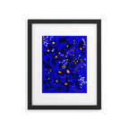 Blue home jungle: Organic shapes and flowers Framed Art Print Gallery Image 5