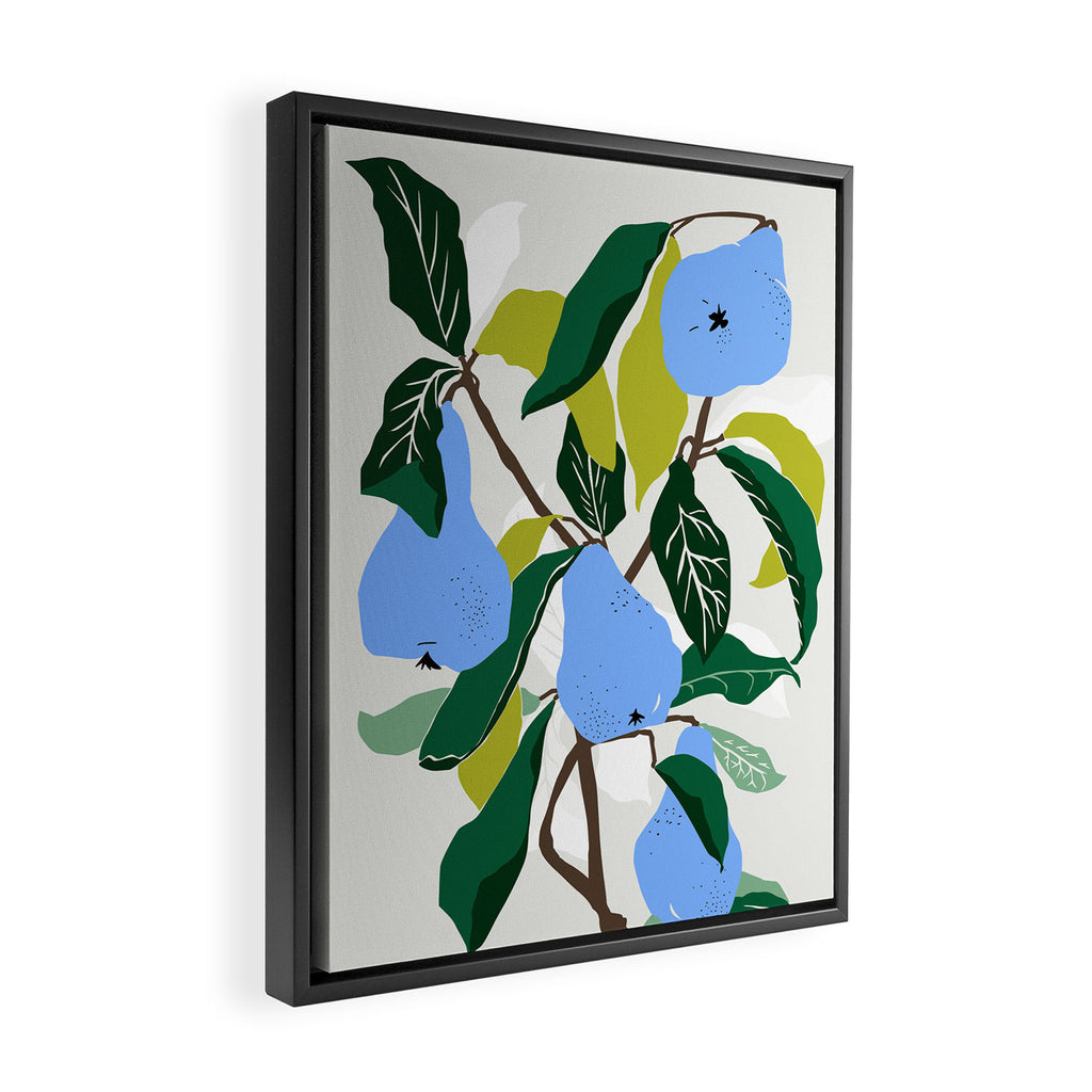 Blue Pears Framed Canvas Print Gallery Image 2