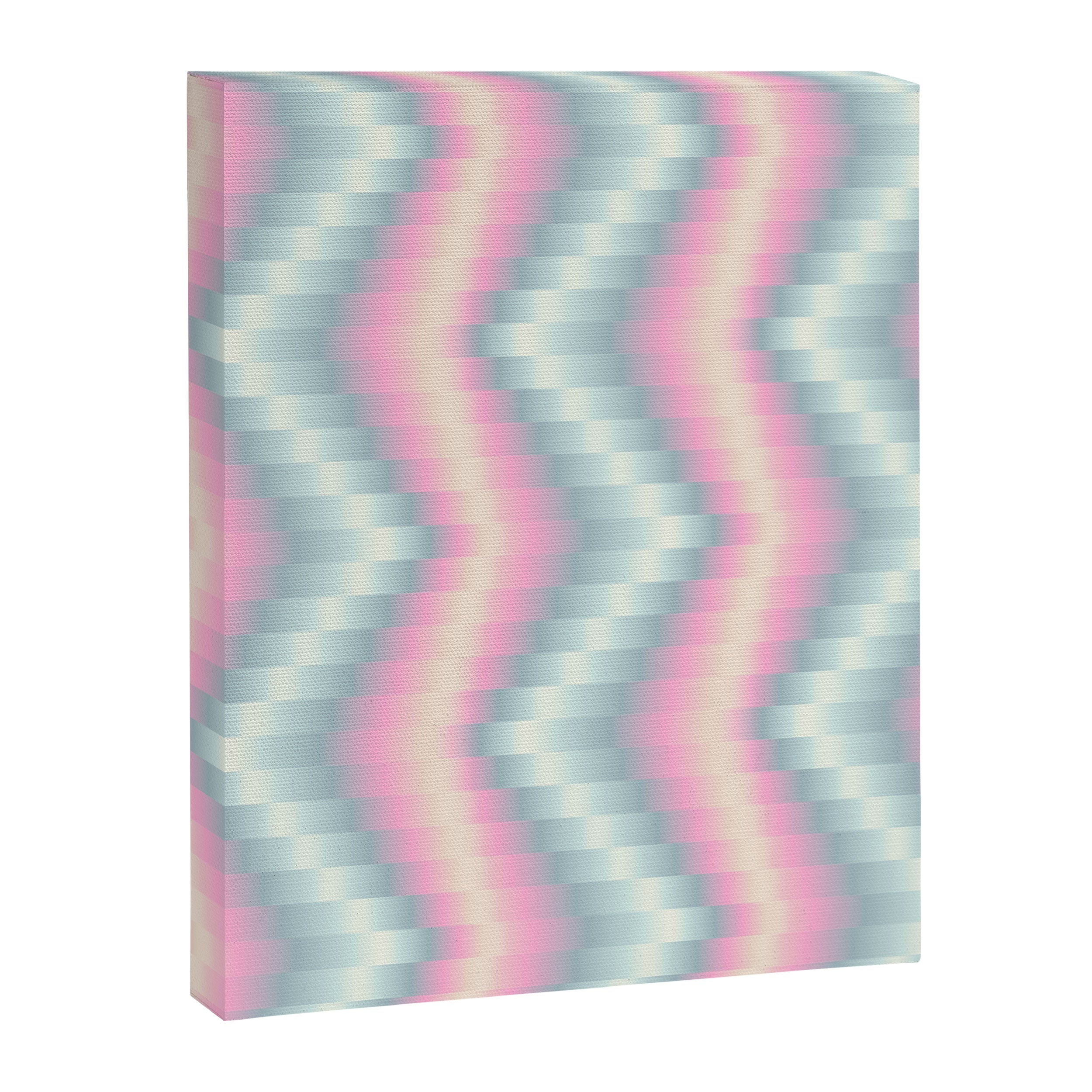 Blurred holographic Zigzag Canvas Print Gallery Image 6