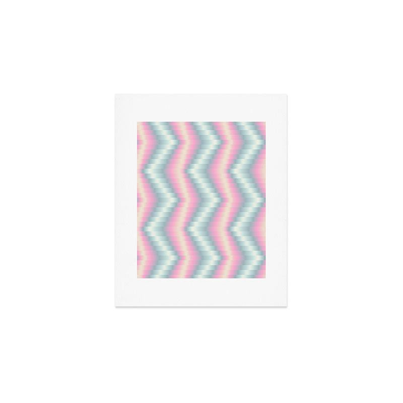 Blurred holographic Zigzag Art Print Gallery Image 1