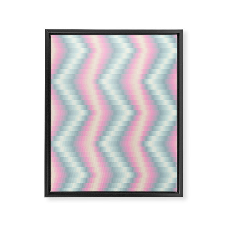 Blurred holographic Zigzag Framed Canvas Print Gallery Image 6