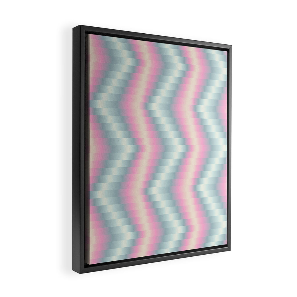 Blurred holographic Zigzag Framed Canvas Print Gallery Image 2