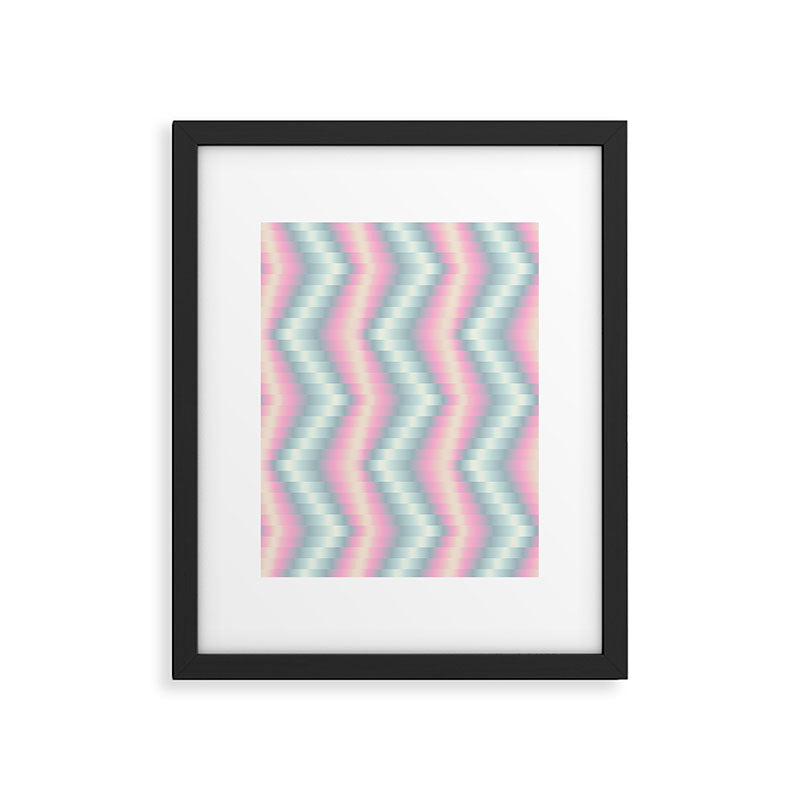 Blurred holographic Zigzag Framed Art Print Gallery Image 5