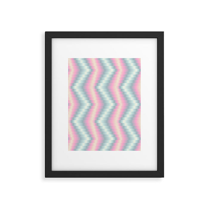 Blurred holographic Zigzag Framed Art Print Gallery Image 1