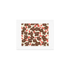 Bold flowers in my garden brown on offwhite Art Print Gallery Image 1