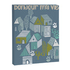 bonjour ma vie; City life collection blue teal Canvas Print Gallery Image 6