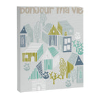 bonjour ma vie; City life collection, soft grey  Canvas Print Gallery Image 6