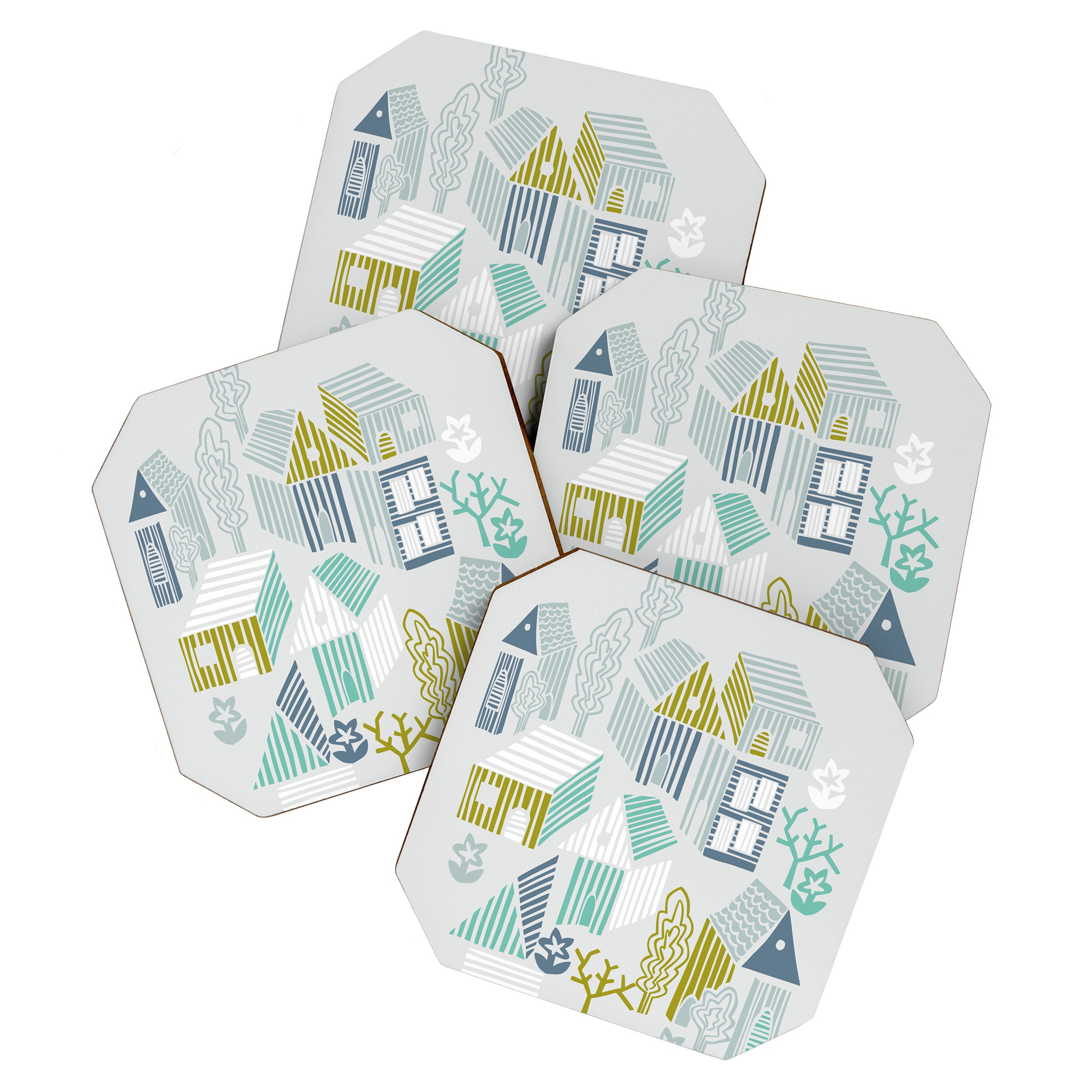 bonjour ma vie; City life collection, soft grey  Coaster Gallery Image 1