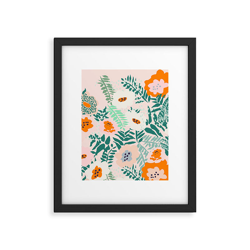 Botanical dopamine flowers Framed Art Print Gallery Image 5