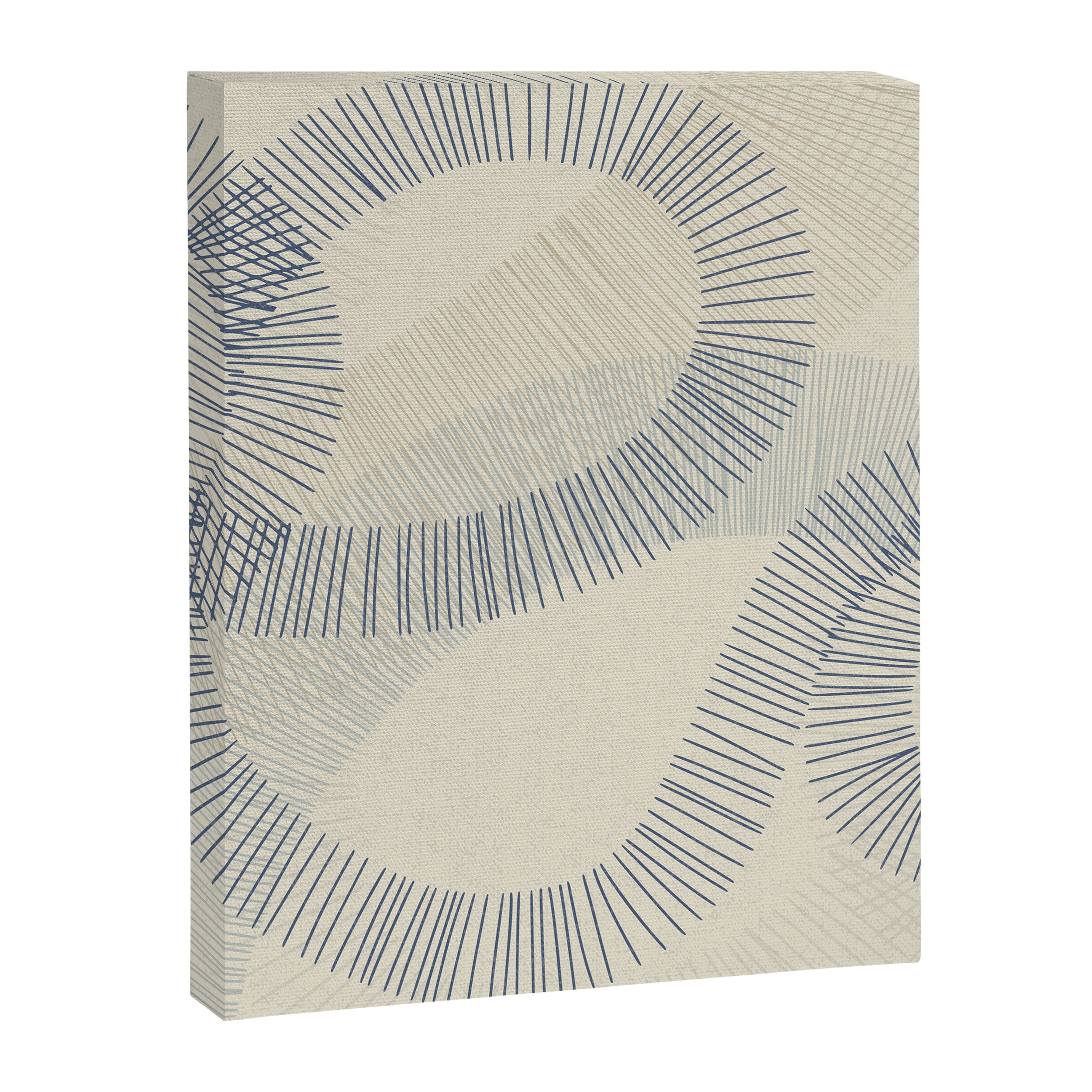calming essentials Curved Lines denim blue Canvas Print Gallery Image 6