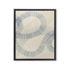 calming essentials Curved Lines denim blue Framed Canvas Print Gallery Image 6