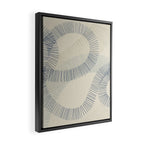 calming essentials Curved Lines denim blue Framed Canvas Print Gallery Image 2
