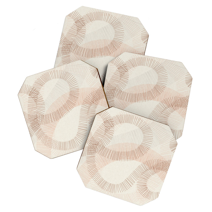 calming essentials Curved Lines  sand Coaster Gallery Image 1