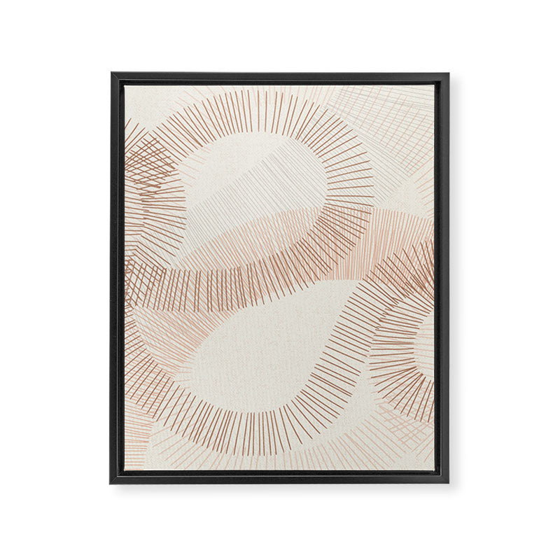 calming essentials Curved Lines  sand Framed Canvas Print Gallery Image 6