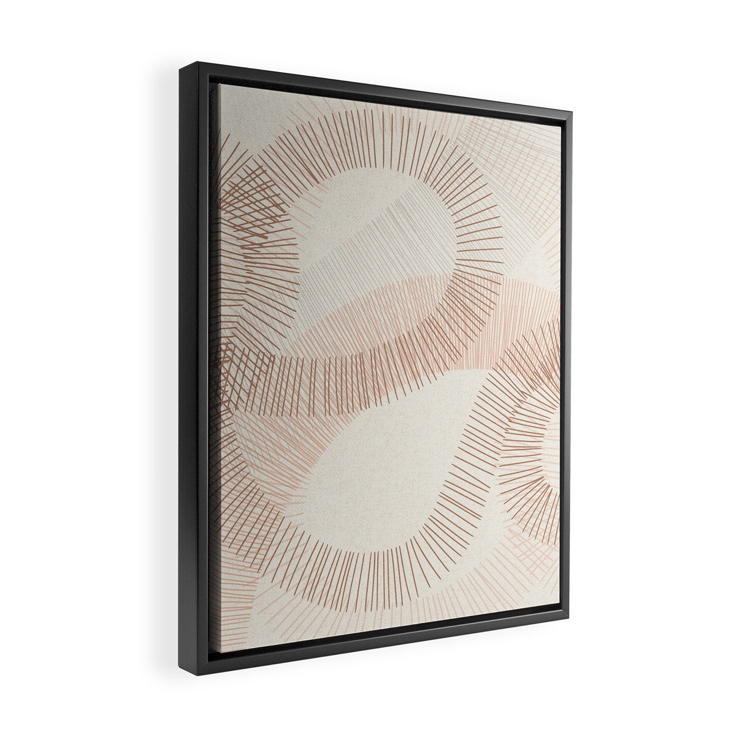 calming essentials Curved Lines  sand Framed Canvas Print Gallery Image 2