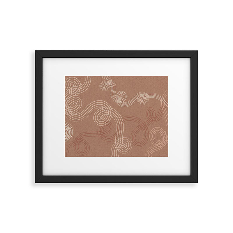 calming essentials loops Mocha Mousse Framed Art Print Gallery Image 5